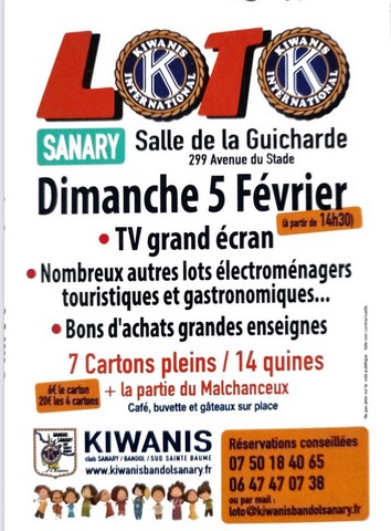 Loto Sanary la Guicharde du 27-02-2022